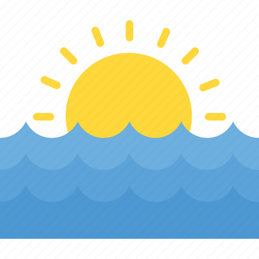 Beach scene, beach sunset, ocean sunset, sundawn, sunset icon - Download on Iconfinder