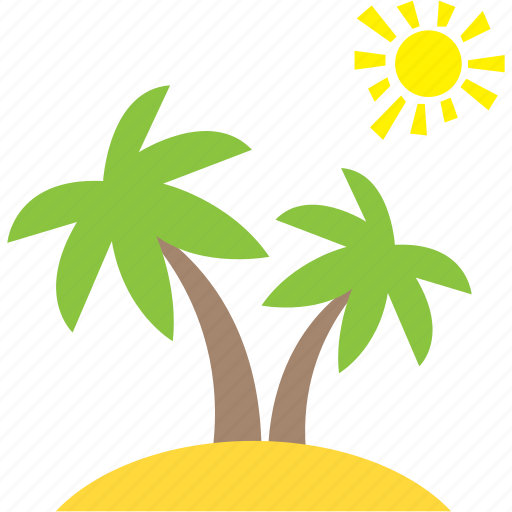 Island, palm tree, sand tree, travelling, tropical tree icon - Download on Iconfinder