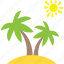 island, palm tree, sand tree, travelling, tropical tree 