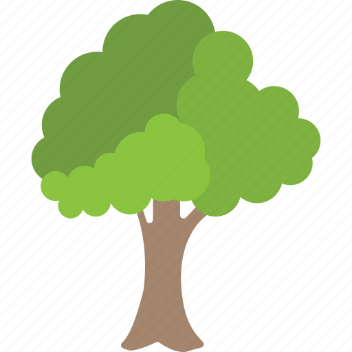 Forest, oak tree, round tree, tree trunk, woods icon - Download on Iconfinder
