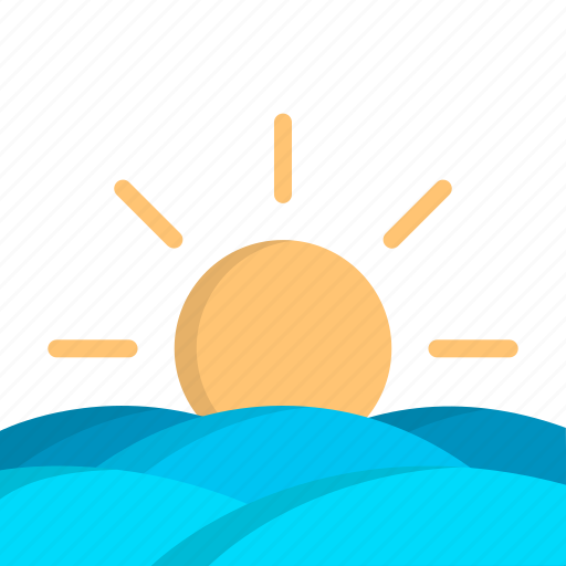 Sea, sun, ocean, weather icon - Download on Iconfinder