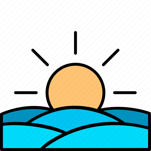 Ocean, sun, summer, weather icon - Download on Iconfinder