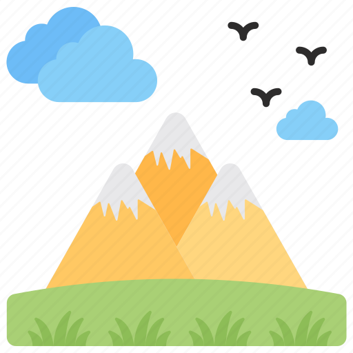 Snowy mountains, hills, landscape, scenery, nature icon - Download on Iconfinder