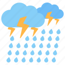 rainfall, cloud raining, weather forecast, meteorology, thunderstorm