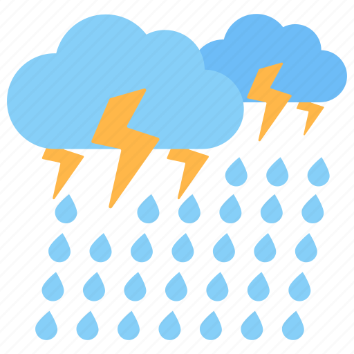 Rainfall, cloud raining, weather forecast, meteorology, thunderstorm icon - Download on Iconfinder