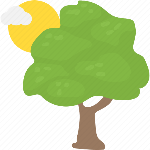 Forestry, greenery, nature, sun and tree, sunny cloudy weather icon - Download on Iconfinder