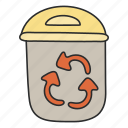 recycle bin, wastebin, dustbin, garbage can, trash bin