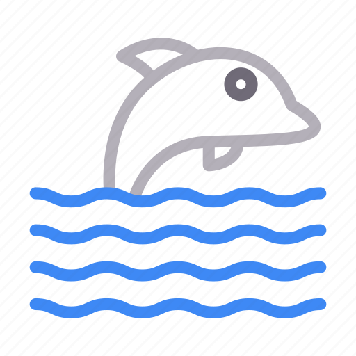 Dolphin, nature, river, sea, water icon - Download on Iconfinder