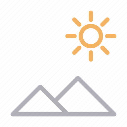 Mountains, nature, shine, sun, weather icon - Download on Iconfinder