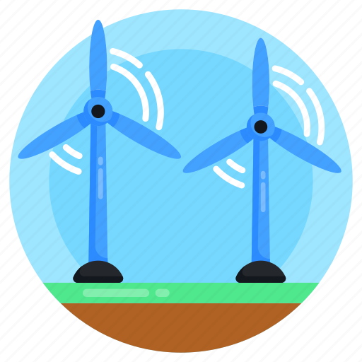 Windmills, wind turbines, aerogenerators, wind generators, aeolians icon - Download on Iconfinder