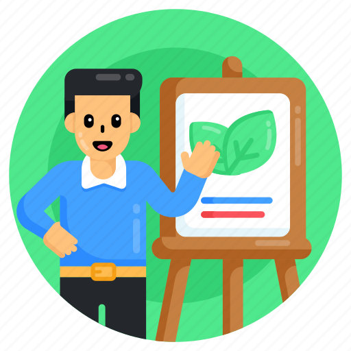Eco lecture, eco presentation, ecology class, nature, eco learning icon - Download on Iconfinder