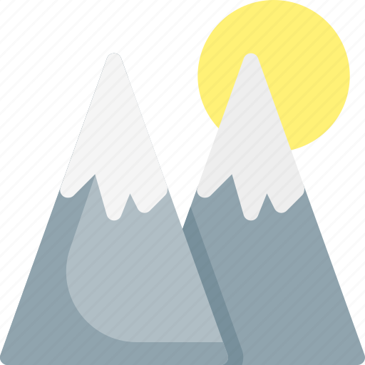 Mountains, nature, outdoor, sun icon - Download on Iconfinder