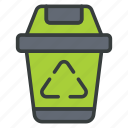 recycle, bin, can, trash, remove, eco, ecology