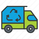 recycling, truck, trash, vehicle, ecology, garbage