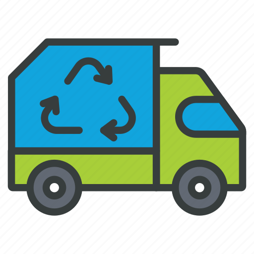 Recycling, truck, trash, vehicle, ecology, garbage icon - Download on Iconfinder