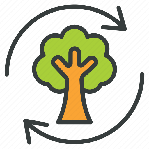 Tree, recycling, garden, trash, forest, ecology icon - Download on Iconfinder