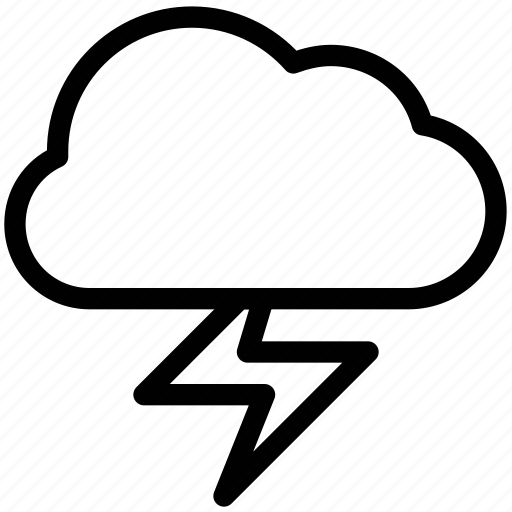 Atmosphere, cloud, cloud with thunder, forecast, thunder, weather icon - Download on Iconfinder