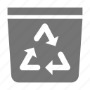 bin, recycle, arrows, trashcan