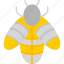 bee, animal, fly, insect, icon 