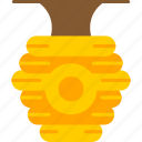 beehive, bee, honey, insect, farm, food, icon