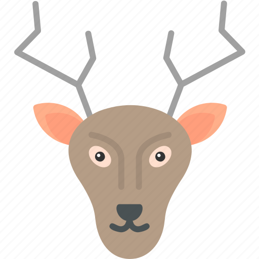 Deer, animal, christmas, rudolf, icon icon - Download on Iconfinder
