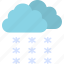 snowfall, cloud, forecast, snow, weather, icon 