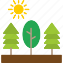 trees, forest, nature, park, tree, icon