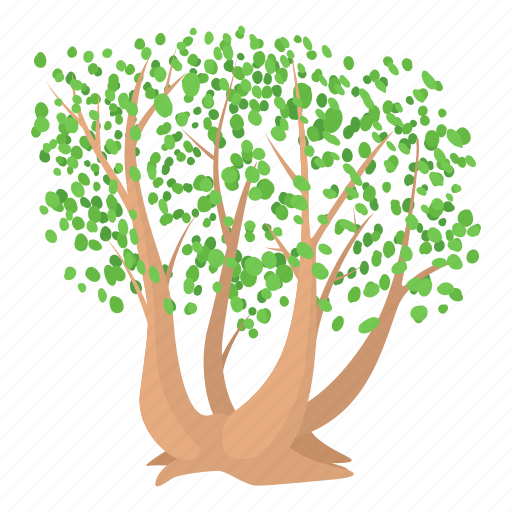 Cartoon, leaf, logo, nature, object, spring, tree icon - Download on Iconfinder