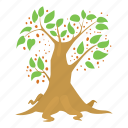 bigtree, cartoon, leaf, logo, nature, object, spring