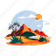 desert, oasis, landscape, scenery, view, nature 