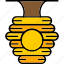 beehive, bee, honey, insect, farm, food, icon 