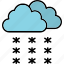 snowfall, cloud, forecast, snow, weather, icon 