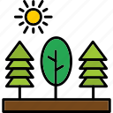 trees, forest, nature, park, tree, icon