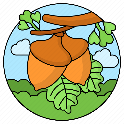 Nuts, tree, landscape, nature, love, dry fruits, ecology icon - Download on Iconfinder