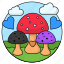 mushroom, vegetable, landscape, nature, love, ecology 