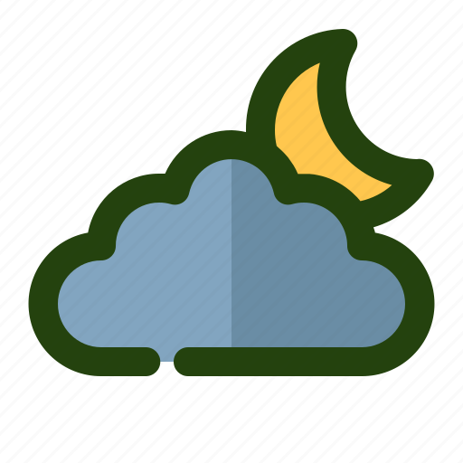 Cloud, moon, night, sky, weather icon - Download on Iconfinder