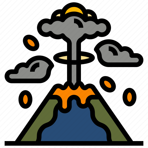 Volcanic, explosion, disaster, crater, lava, volcano icon - Download on Iconfinder