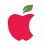 apple, bite, delicious, eat, healthy, nature, red 