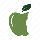 apple, bites, eat, green, health, hungry, nature