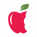 apple, bites, each, fresh, hungry, nature, red