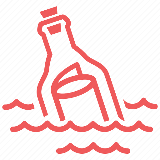 Bottle, letter, mail, message, message in a bottle, communication, email icon - Download on Iconfinder
