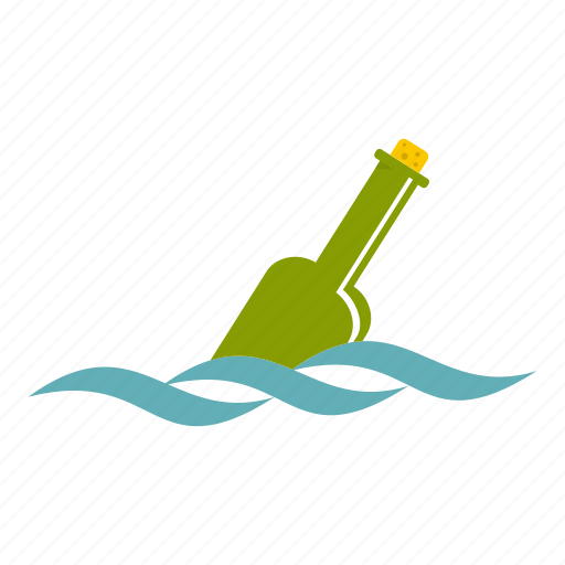 Bottle, glass, help, message, note, paper, sea icon - Download on Iconfinder