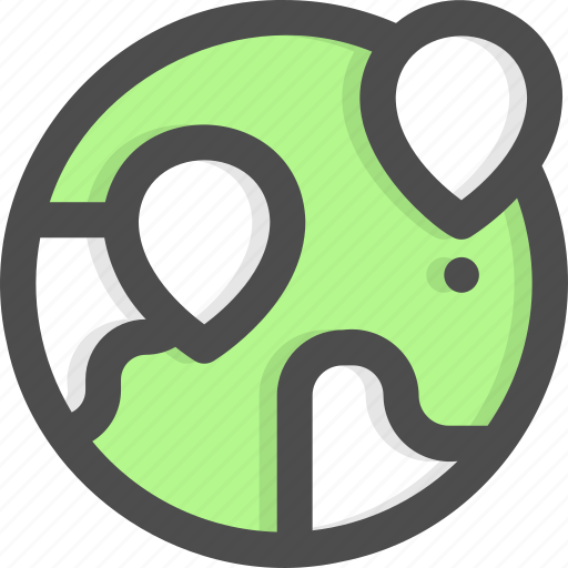 Earth, geolocation, location, map, pin, pointer, position icon - Download on Iconfinder