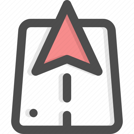 Arrow, direction, gps, location, navigation, road icon - Download on Iconfinder