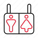 toilet, man, woman, bathroom, male