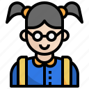 girl, nerd, glasses, avatar