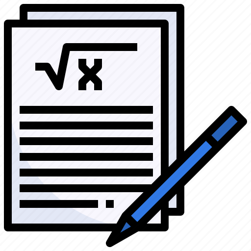 Math, formula, education, document, pencil icon - Download on Iconfinder