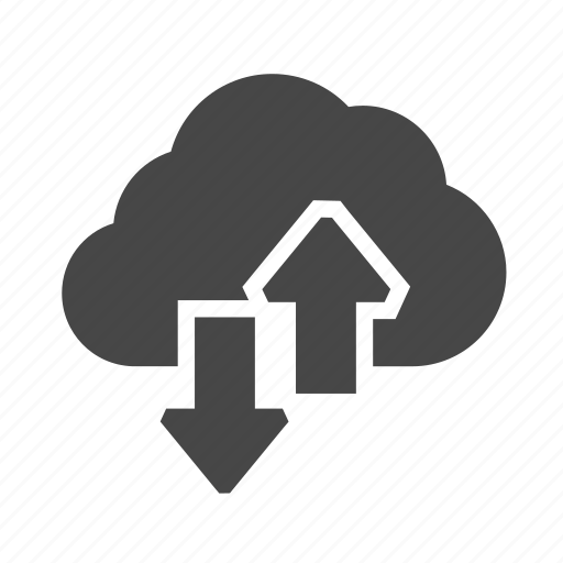 Arrow, cloud, down, metwork, up icon - Download on Iconfinder