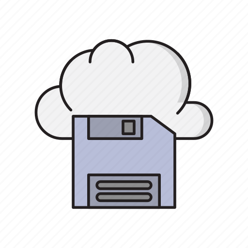 Cloud, database, diskette, floppy, saving icon - Download on Iconfinder