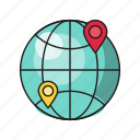 connection, global, location, map, world